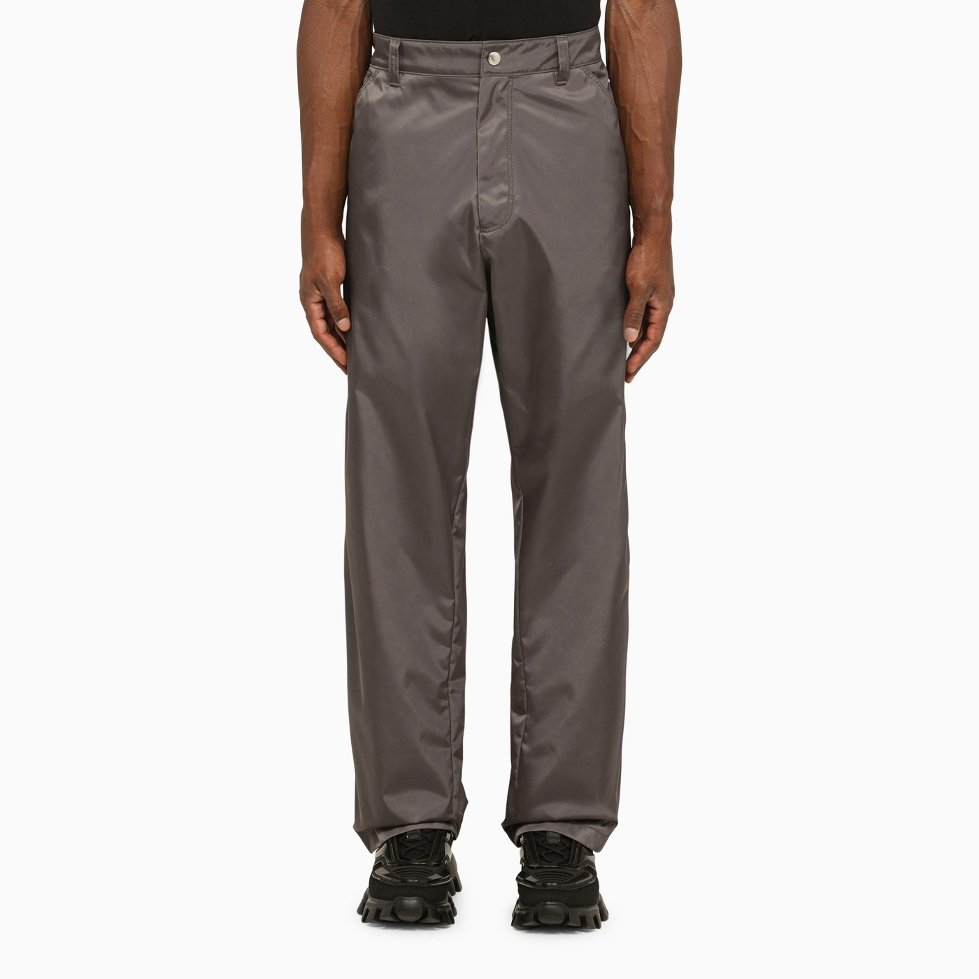 Prada Ironcoloured ReNylon trousers TheDoubleF