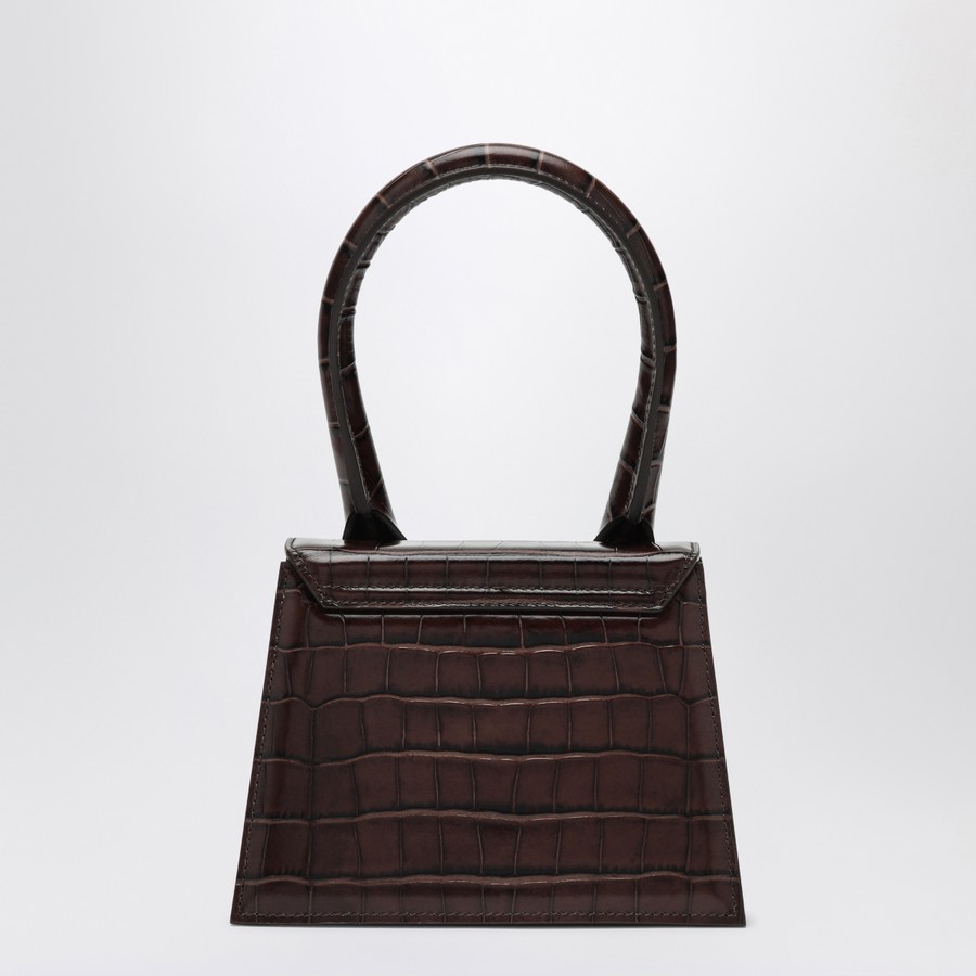 バッグ・カバンその他 JACQUEMUS Brown crocodile effect leather Le Chiquito Moyen b JACQUEMUS Brown crocodile effect leather Le Chiquito Moyen