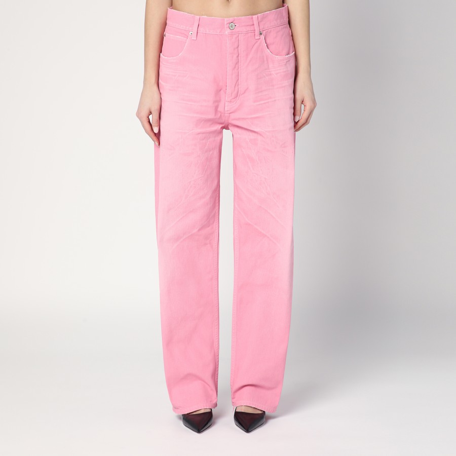 デニム・ジーパン BALENCIAGA Woman Jeans Pink 786468TRWA6 2014 Balenciaga Wide-leg Baby Pink jeans | TheDoubleF