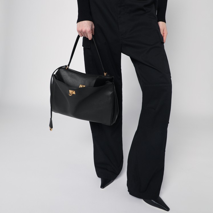 ハンドバッグ Balenciaga Cocco-Print Black Calfskin Medium Rodeo Bag Balenciaga Cocco-print black calfskin medium Rodeo bag