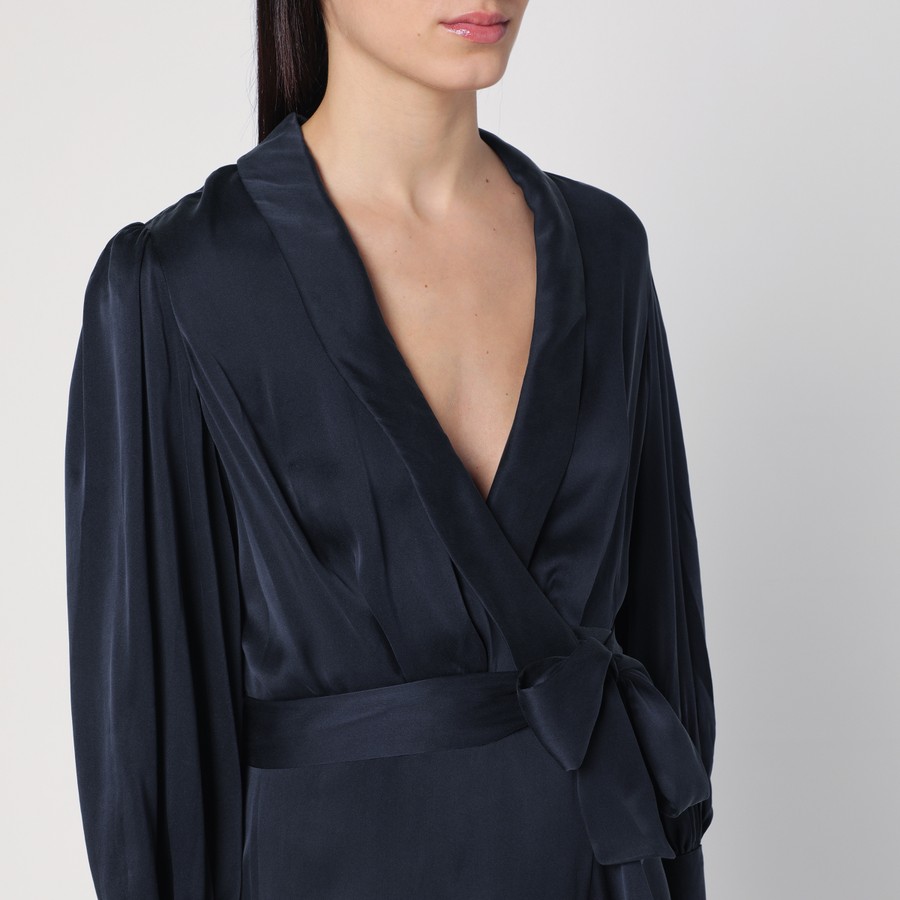 ワンピースその他 Zimmermann Navy blue wrap midi dress ZIMMERMANN Navy blue wrap midi dress | TheDoubleF