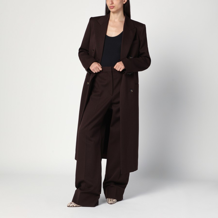 パンツ STELLA MCCARTNEY STRAIGHT LEG TROUSERS IN PLUM WOOL Stella McCartney Straight leg trousers in plum wool | TheDoubleF