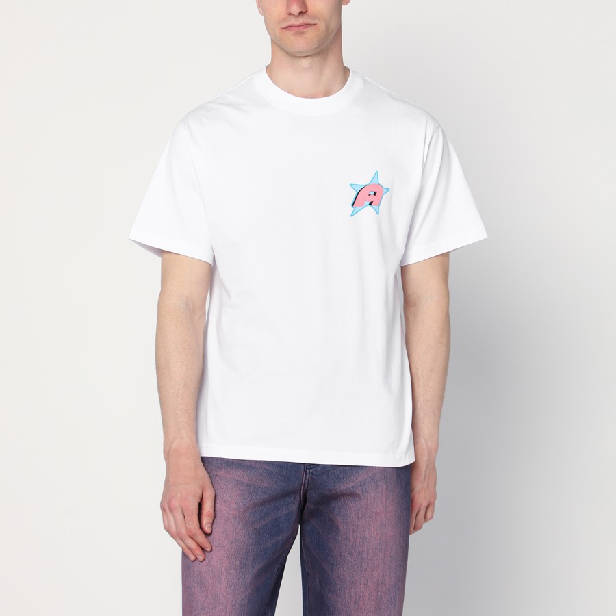 Tシャツ・カットソー AWAKE NY Men T Shirts AWK SP25 TS002CO WH WHITE Awake NY White T-shirt with Star A logo | TheDoubleF