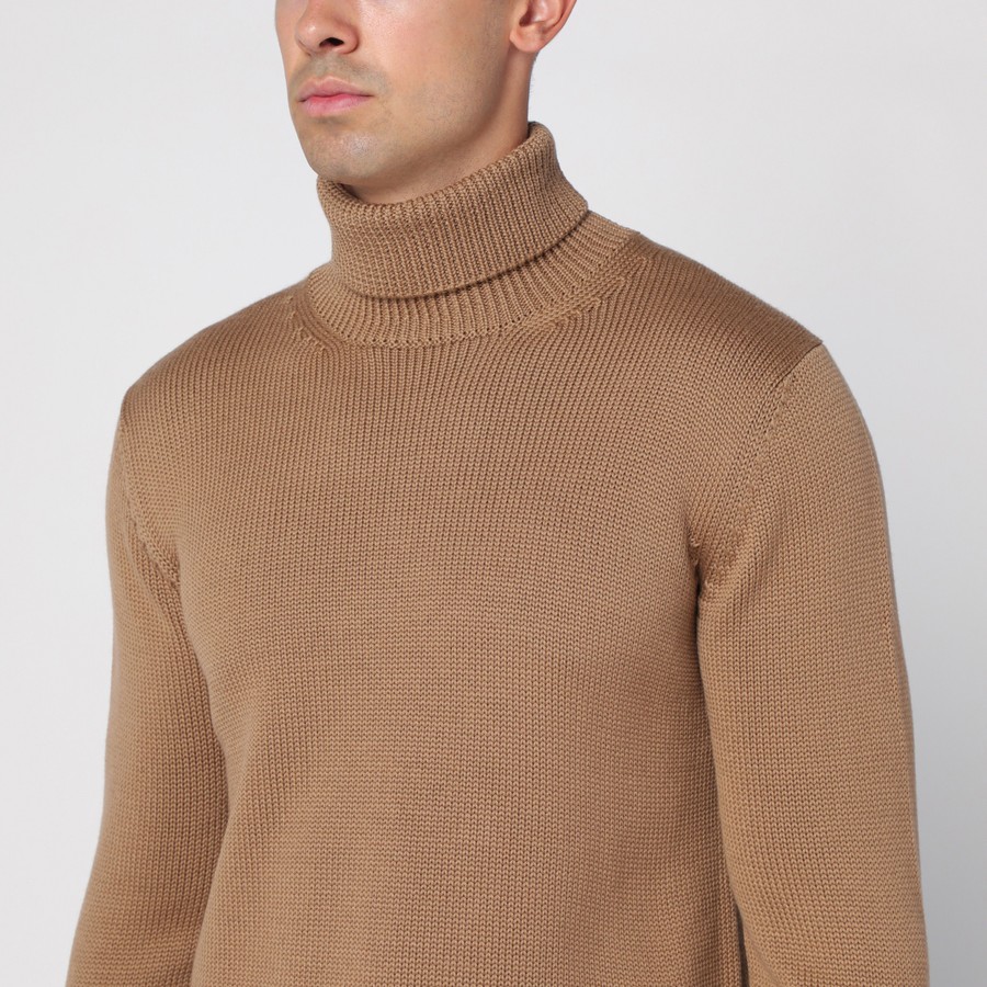 Maglione Dolcevita Dolcevita Cammello Uomo Dolcevita In Lana