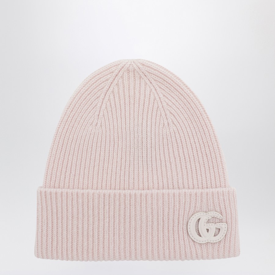 GUCCI Berretto rosa chiaro in cashmere TheDoubleF