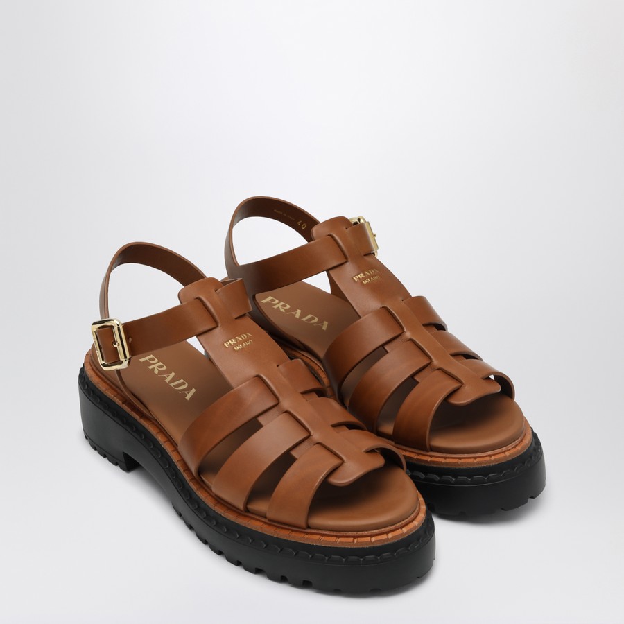 シューズ・サンダルその他 PRADA Woman Heeled sandals Leather 1X923NF0557V6 F0R1R PRADA Woman Heeled sandals Leather 1X923NF0557V6 F0R1R