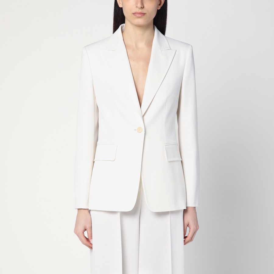 VIP価格.Max Mara GIACCA MONOPETTO IN LANA Max Mara Giacca monopetto bianca in lana | TheDoubleF