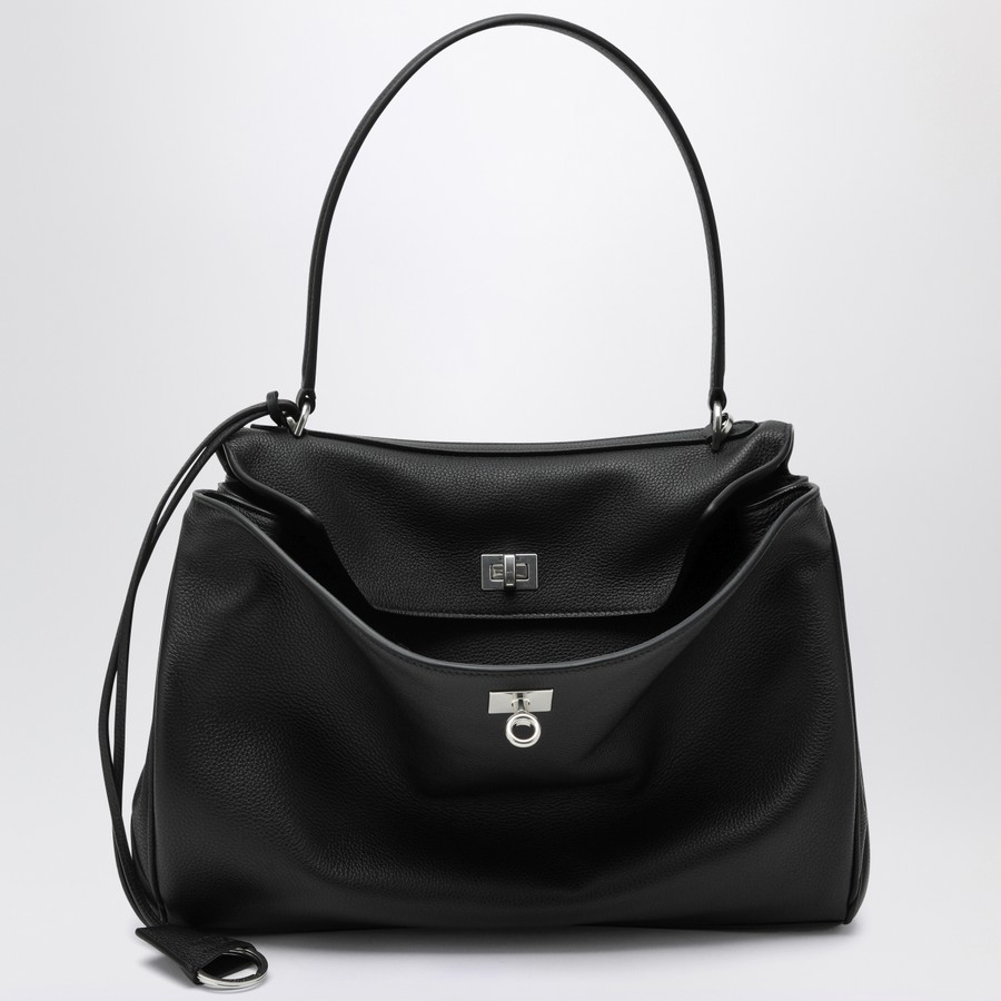 ハンドバッグ Balenciaga Medium Black Rodeo Bag In Hammered Calfskin Balenciaga Medium black Rodeo bag in hammered calfskin