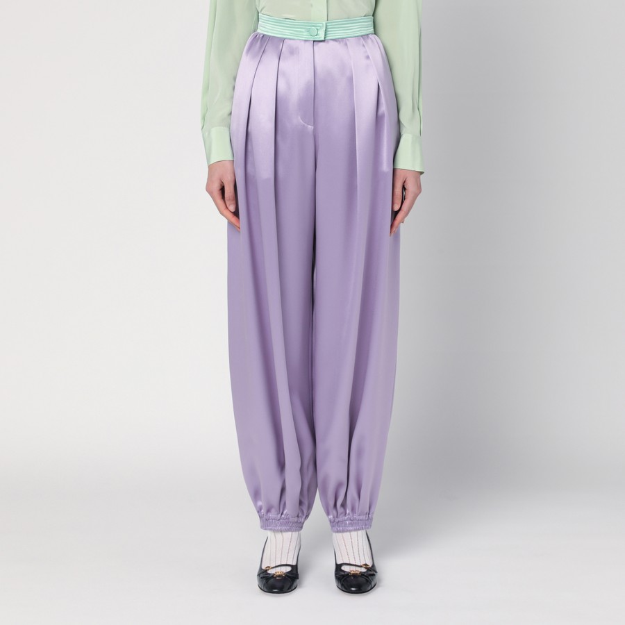 ボトムスその他 Valentino Wide lilac silk pants Valentino Wide lilac silk pants | TheDoubleF