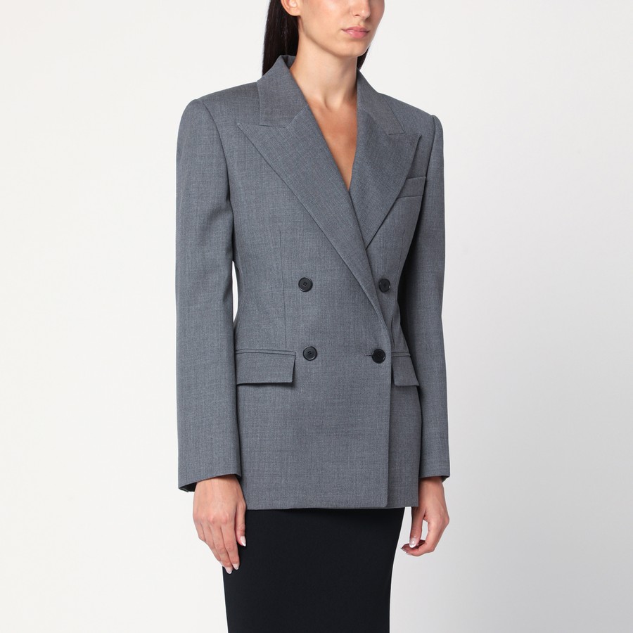ジャケット GIVENCHY GREY DOUBLE-BREASTED WOOL JACKET Givenchy Grey double-breasted wool jacket | TheDoubleF
