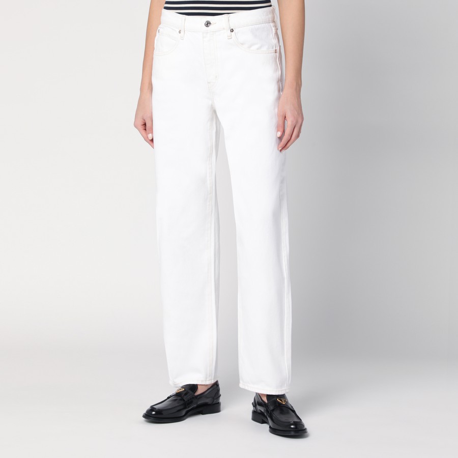 パンツ FRAME Women Straight Pants LSBL728DE AUCL WHITE Frame White stiff denim jeans | TheDoubleF