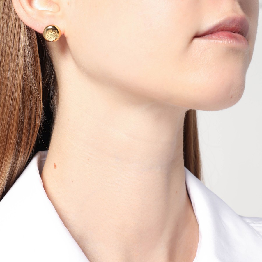 LOEWE ANAGRAM PEBBLE ST GOLD ピアス LOEWE Anagram Pebble gold-plated earrings | NET-A-PORTER