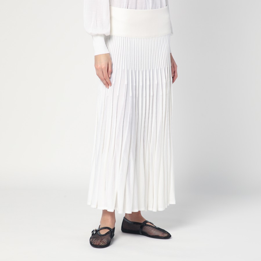 コート ALAIA LONG WHITE WOOLLEN COAT Alaïa Long white woollen coat | TheDoubleF