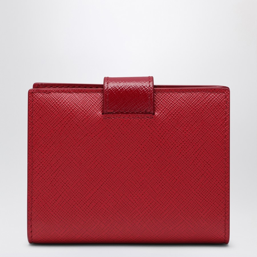 折りたたみ財布 PRADA RED SAFFIANO SMALL WALLET Prada Fiery red Saffiano leather small wallet | TheDoubleF