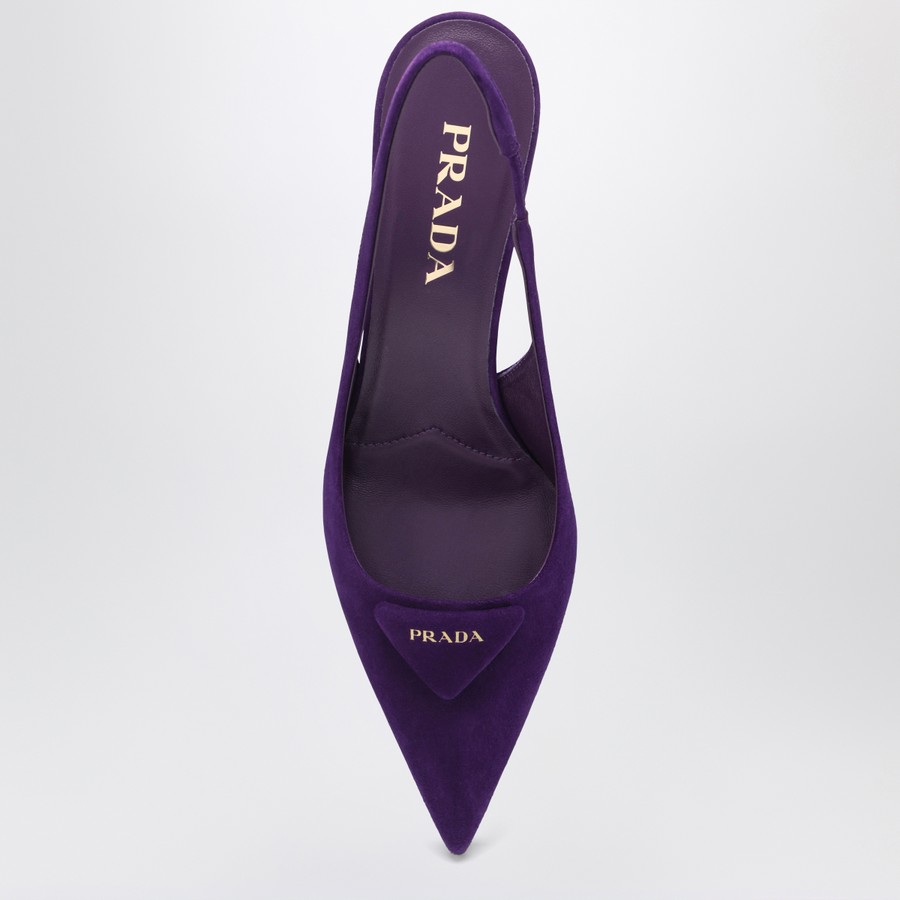 Prada Purple suede slingback pumps | TheDoubleF