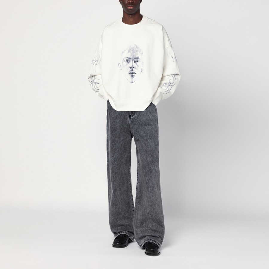 Basketcase Gallery Wide-leg black washed jeans | TheDoubleF