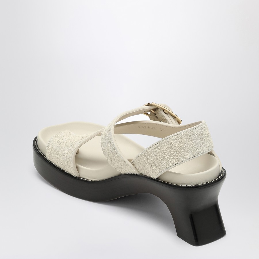 SS24 ロエベ イーズヒールスライド アイボリースエード Loewe Ease heel slide ivory suede | TheDoubleF