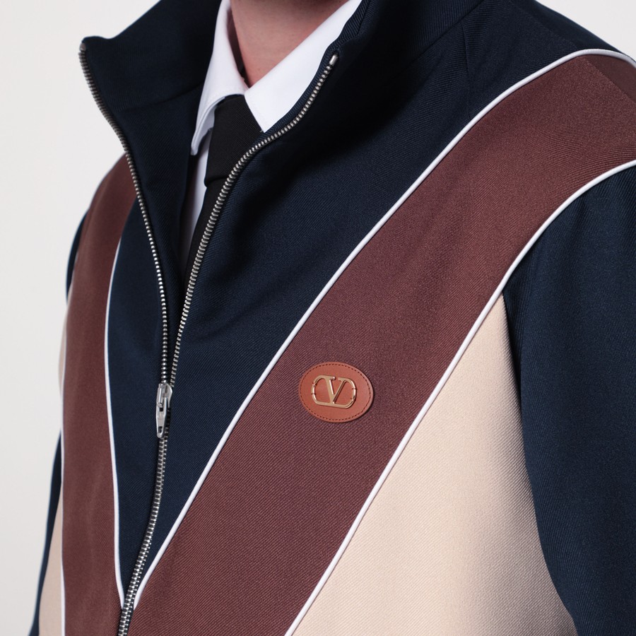 Valentino Zip-up sweatshirt with VLogo patch | TheDoubleF