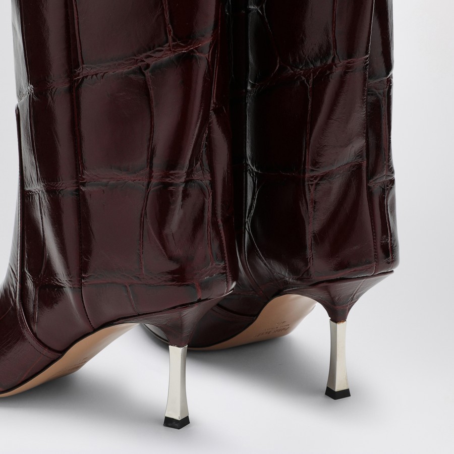 シューズ・サンダルその他 Paris Texas Bettina high boot with coconut effect PARIS TEXAS Bettina croc-effect leather boots | NET-A-PORTER
