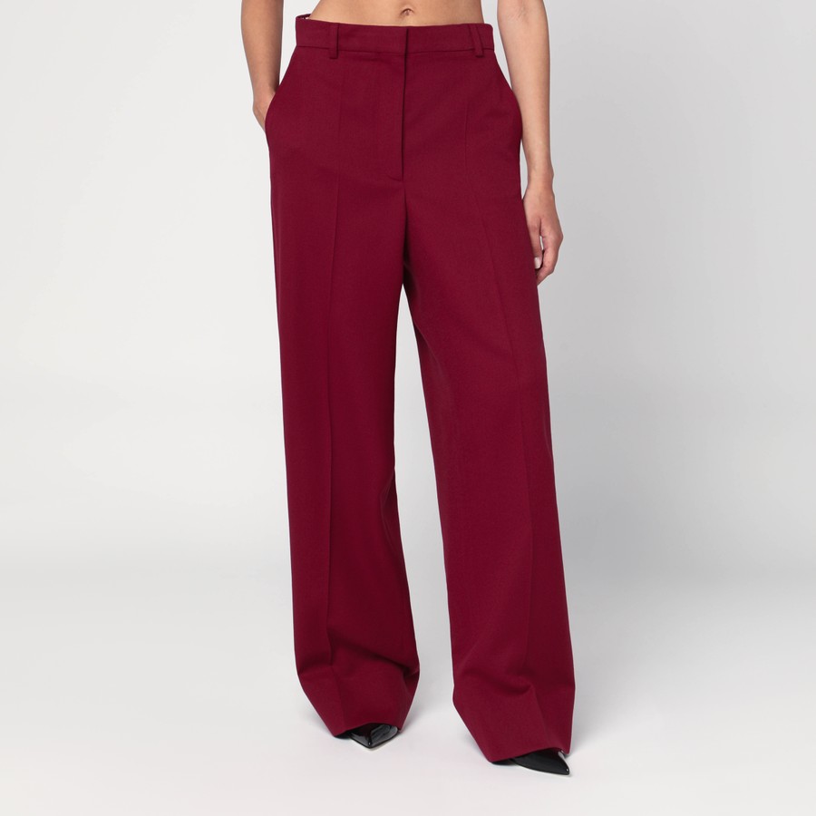 ボトムスその他 Stella McCartney Wide jazzberry-colored wool trousers Stella McCartney Wide jazzberry-colored wool trousers