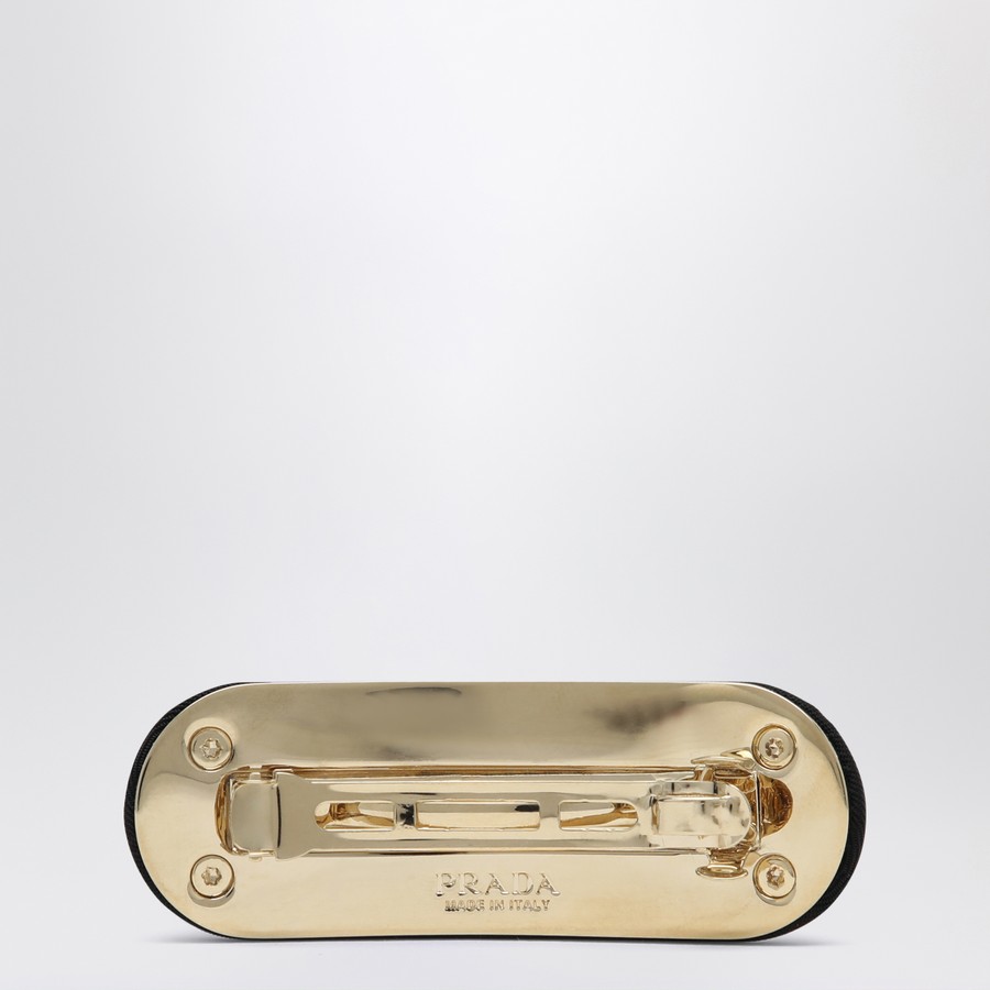 Prada Black hair clip in Re-Nylon | TheDoubleF