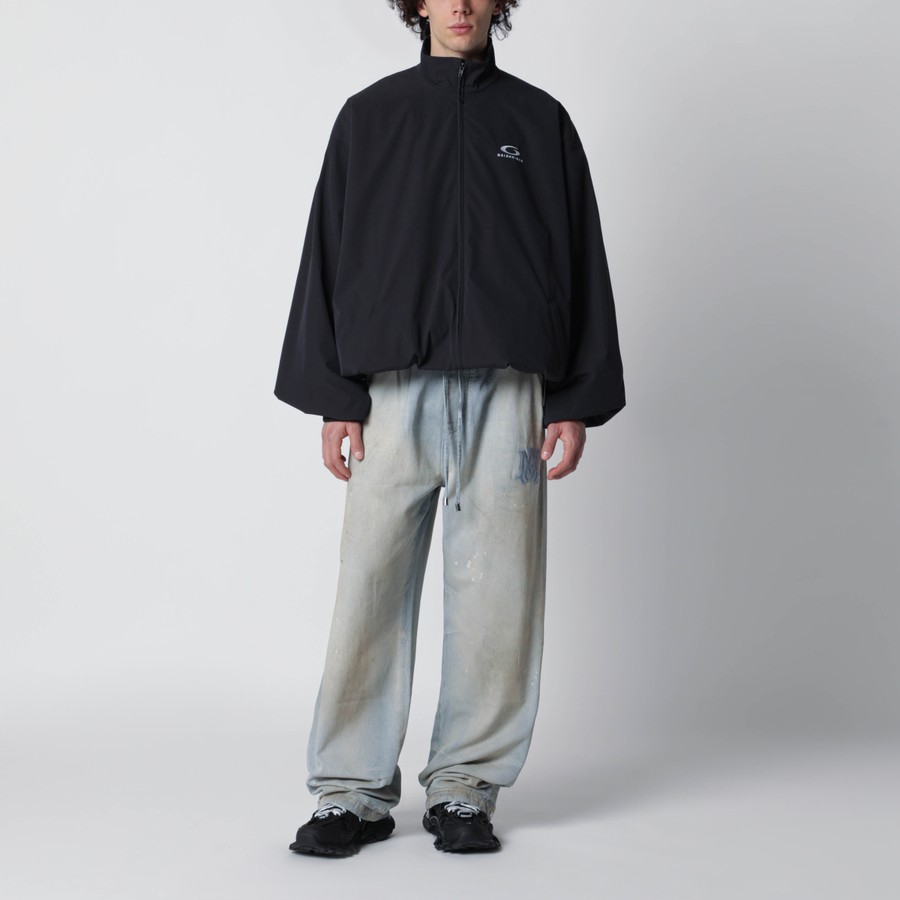 Balenciaga Black washed Loop Sports Icon zip jacket | TheDoubleF