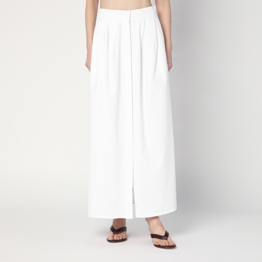スカート MAX MARA WIDE WHITE GABARDINE SKIRT Max Mara Wide white gabardine skirt | TheDoubleF