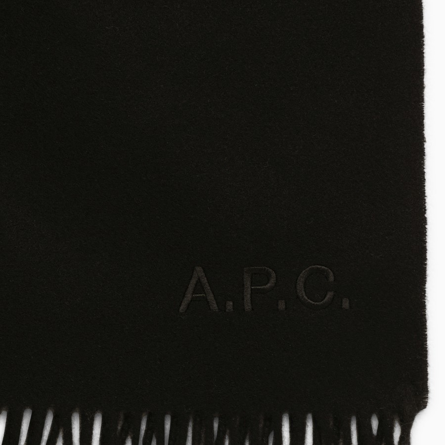 【関税&送料込】A.P.C. Alix Brodee Black Virgin Wool Scarf A.P.C. Alix Brodée black virgin wool scarf | TheDoubleF