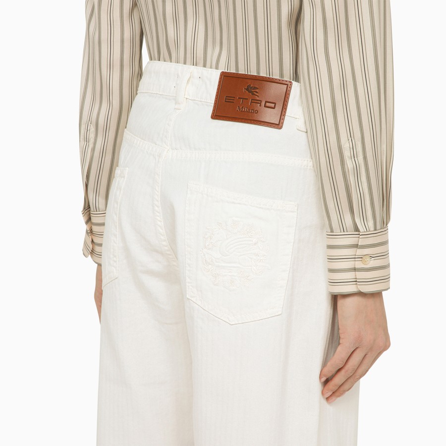 ETRO White denim baggy jeans | TheDoubleF