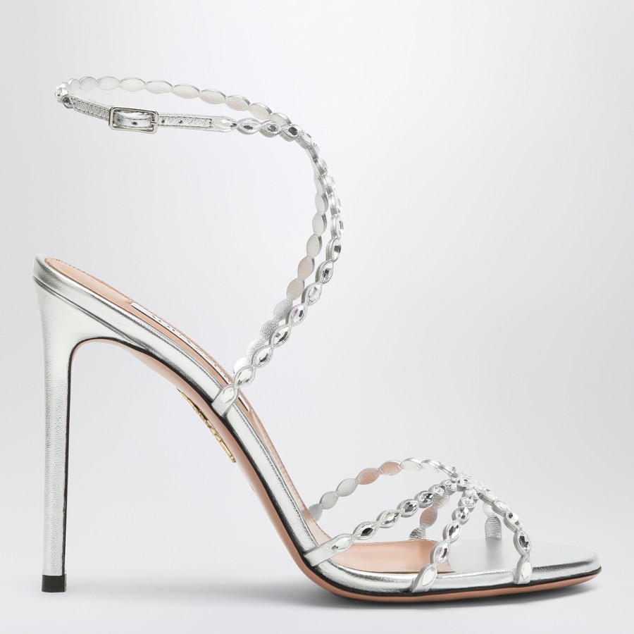 アリサ Aquazzura Ari 120 Python-effect Leather Platform Sandals
