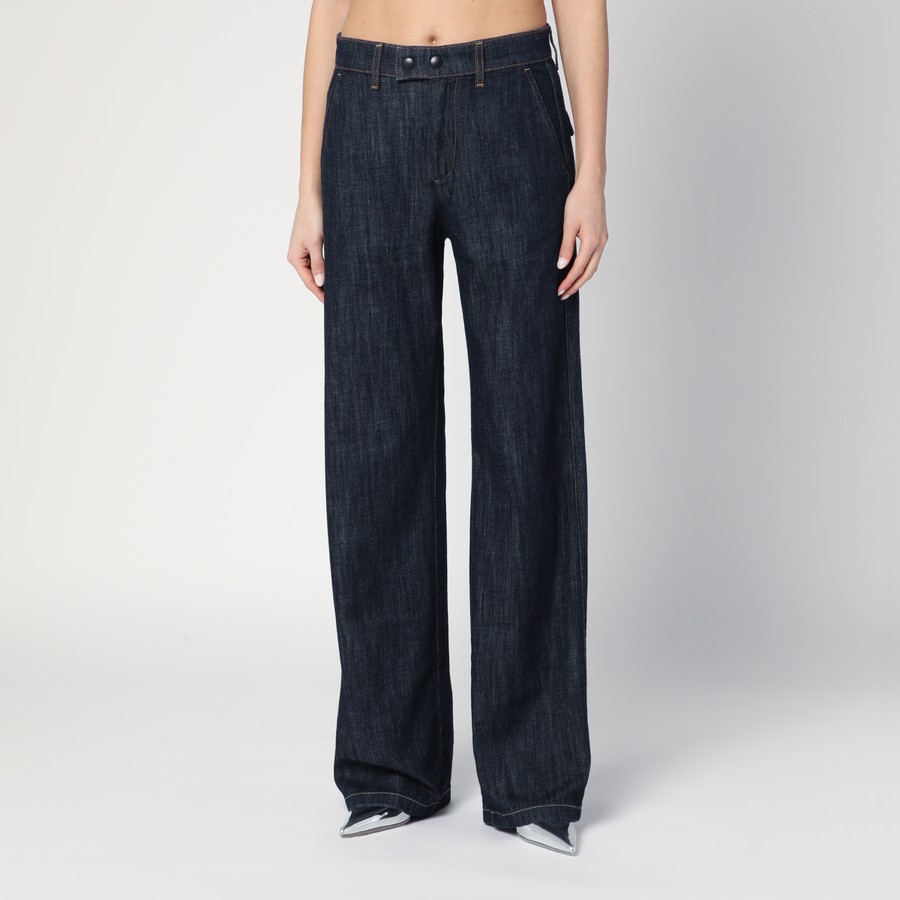 パンツ DEPARTMENT 5 Women Straight Pants DP5572DF0063 083 BLUE DEPARTMENT 5 Straight-leg Mouning dark blue jeans | TheDoubleF