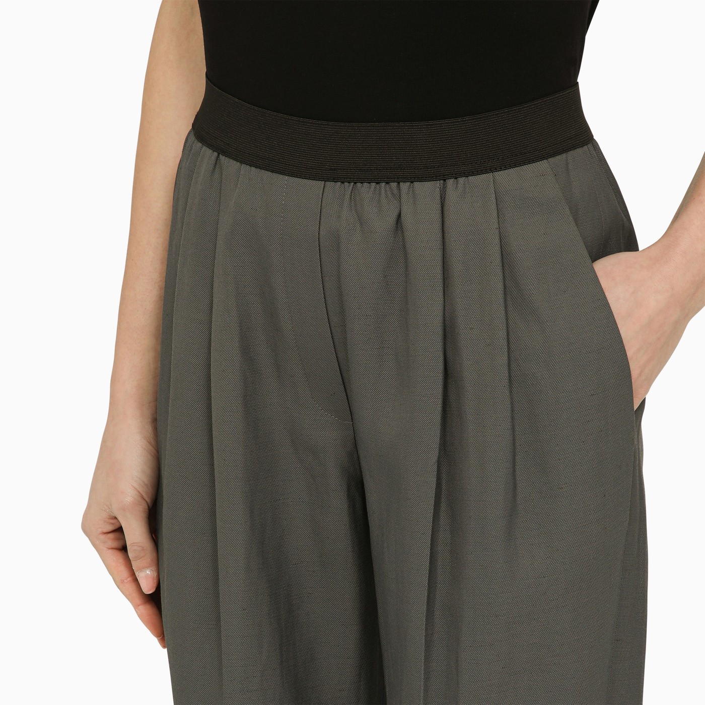 Loulou Studio Grey linenblend pants TheDoubleF