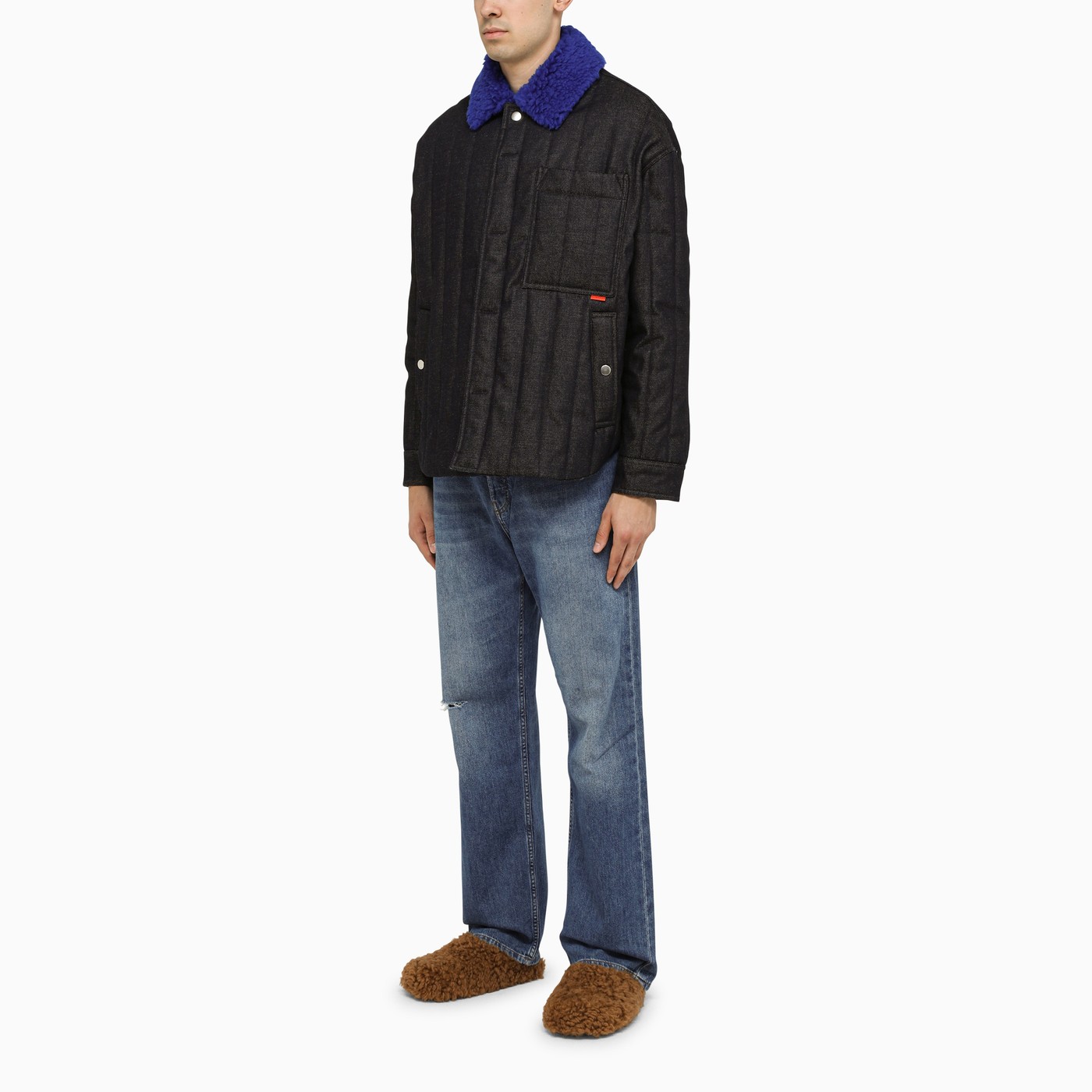 SUNNEI Dark blue denim quilted jacket TheDoubleF