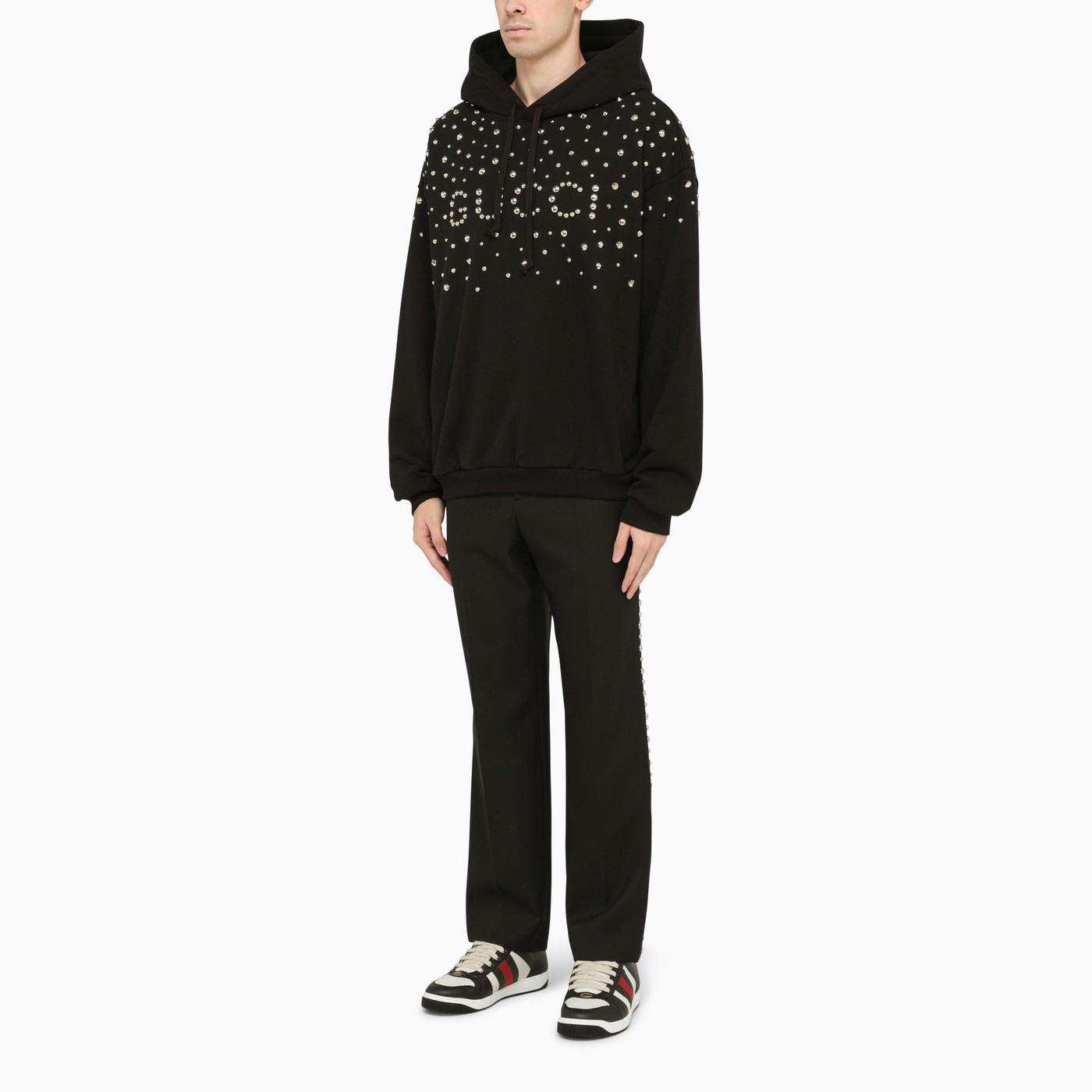 GUCCI Felpa nera con borchie TheDoubleF