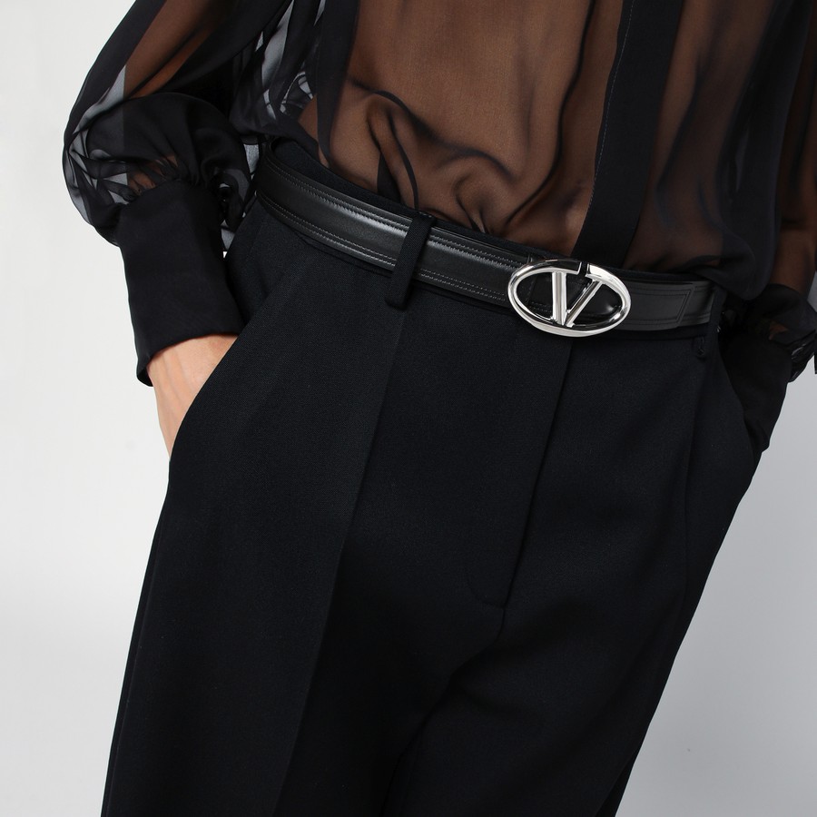 ベルト VALENTINO GARAVANI Woman Belt Black 5W2T0SJ7HIG 0NO Valentino Garavani Black Leather Belt | italist