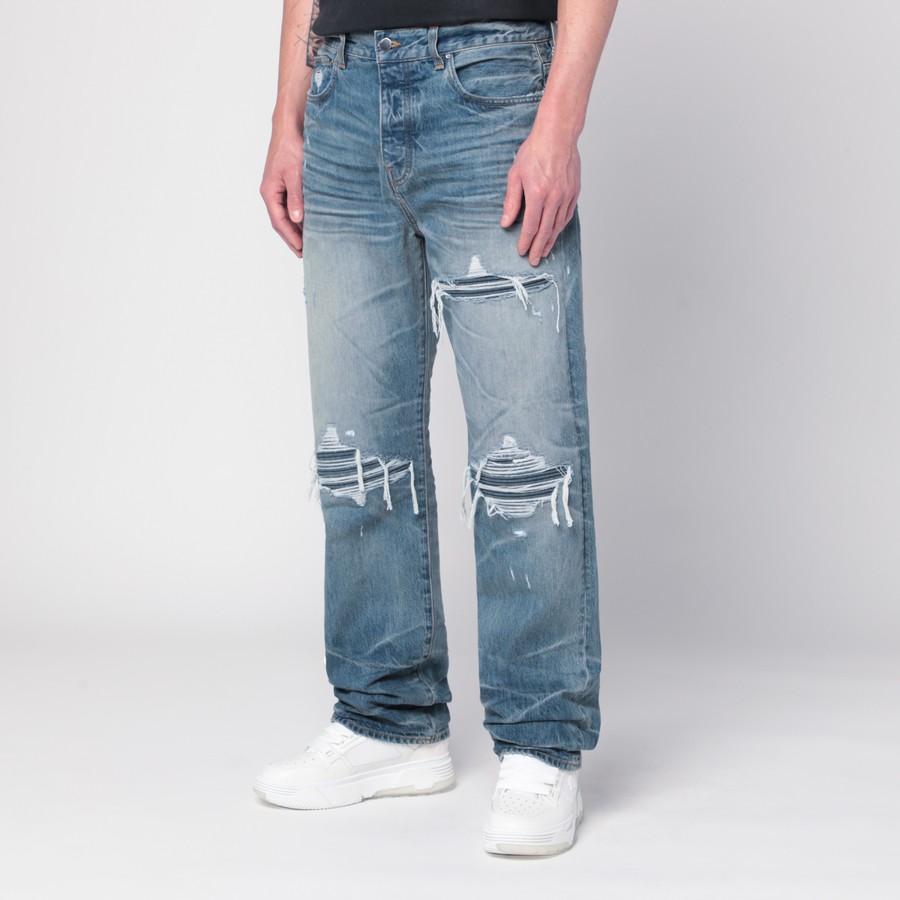 AMIRI Jeans with rips Honeycomb Indigo | TheDoubleF