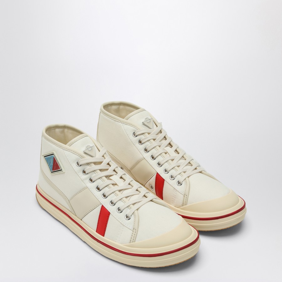 Bottega Veneta Eliot Sneakers in Ivory/Red | TheDoubleF