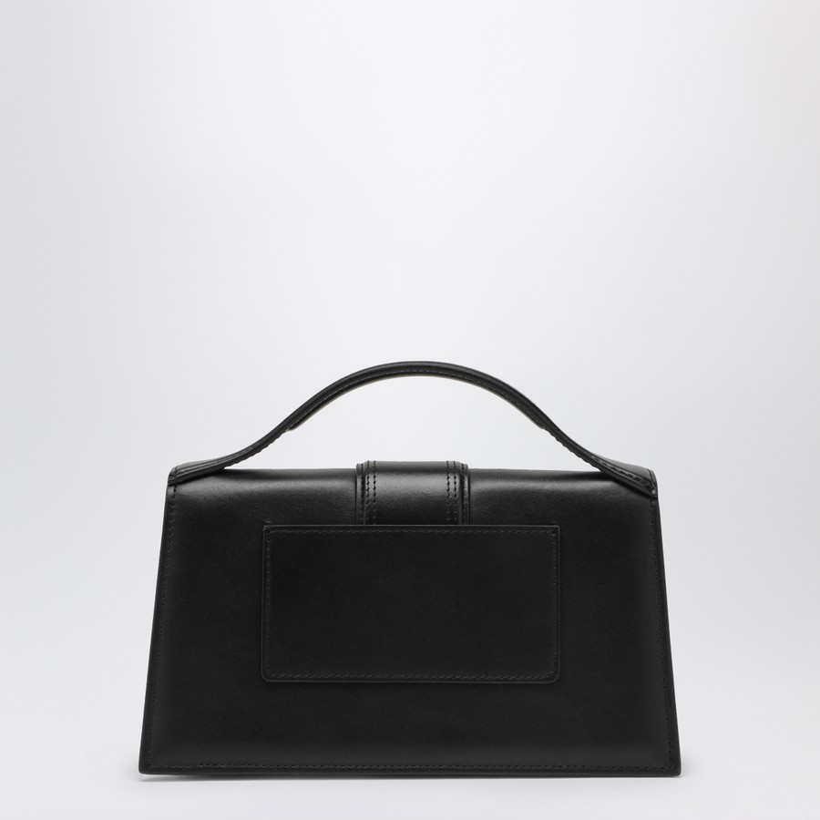 JACQUEMUS Le Grand Bambino bag in black leather | TheDoubleF