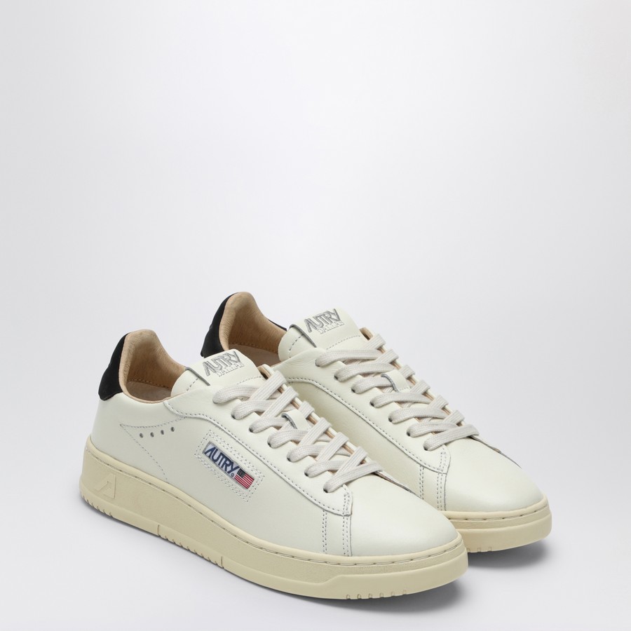 スニーカー AUTRY FW25 DALLAS - Leather sneakers (ADLM MR16) Autry Dallas Low Sneakers In Ivory White And Orange Leather
