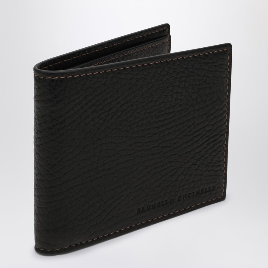 カードケース・名刺入れ Brunello Cucinelli Black Bi-Fold Cardholder In Leather Brunello Cucinelli Black Bi-fold Cardholder in Leather