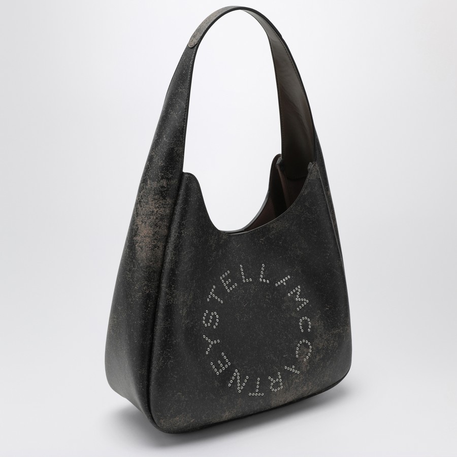ショルダーバッグ・ポシェット STELLA MCCARTNEY LARGE HOBO BAG WITH AGED EFFECT AND LOGO Stella McCartney Large Hobo bag with aged effect and logo