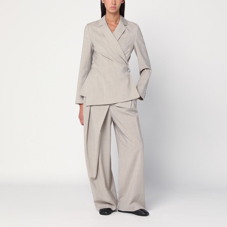 Stella McCartney Straight leg trousers in plum wool | TheDoubleF