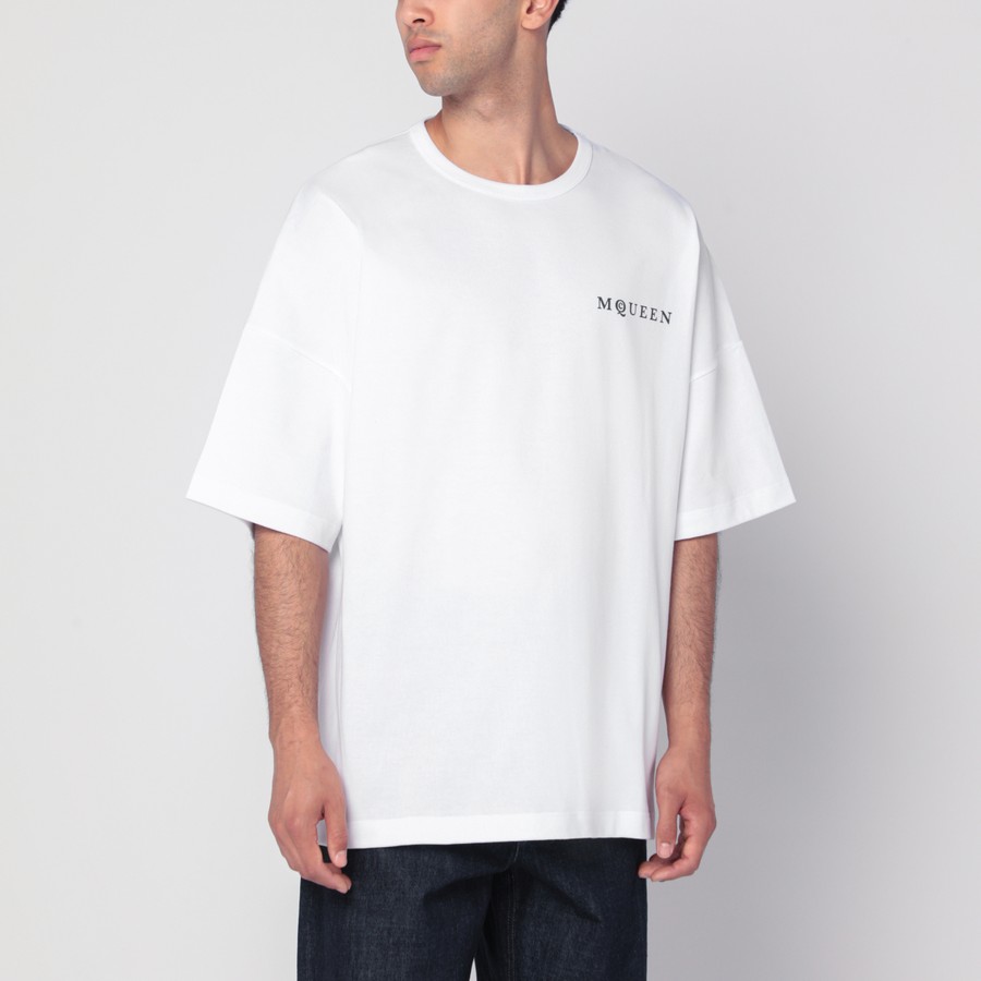 Tシャツ・カットソー ALEXANDER MCQUEEN White Cotton Oversize T-Shirt Alexander McQueen White oversized t-shirt with logo | TheDoubleF