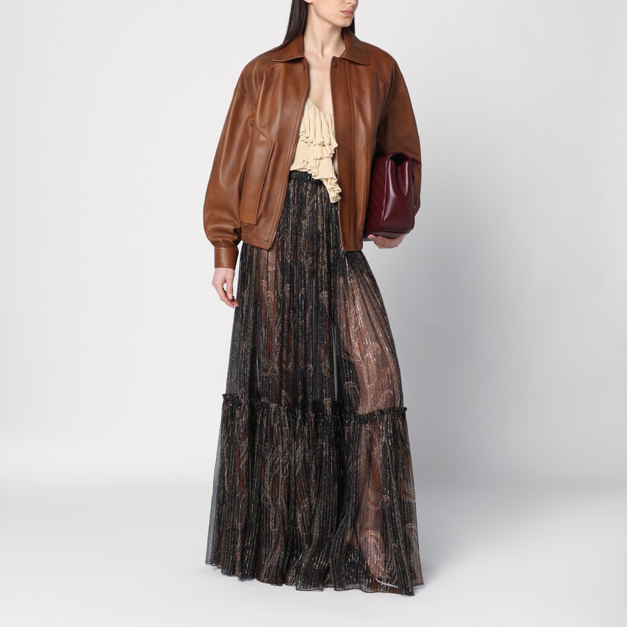 Saint Laurent Ruffled skirt with Paisley print | TheDoubleF