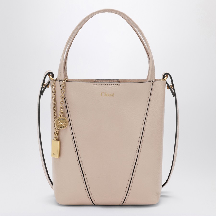 Chloé Small Chloé Spin tote bag in Cement Pink | TheDoubleF