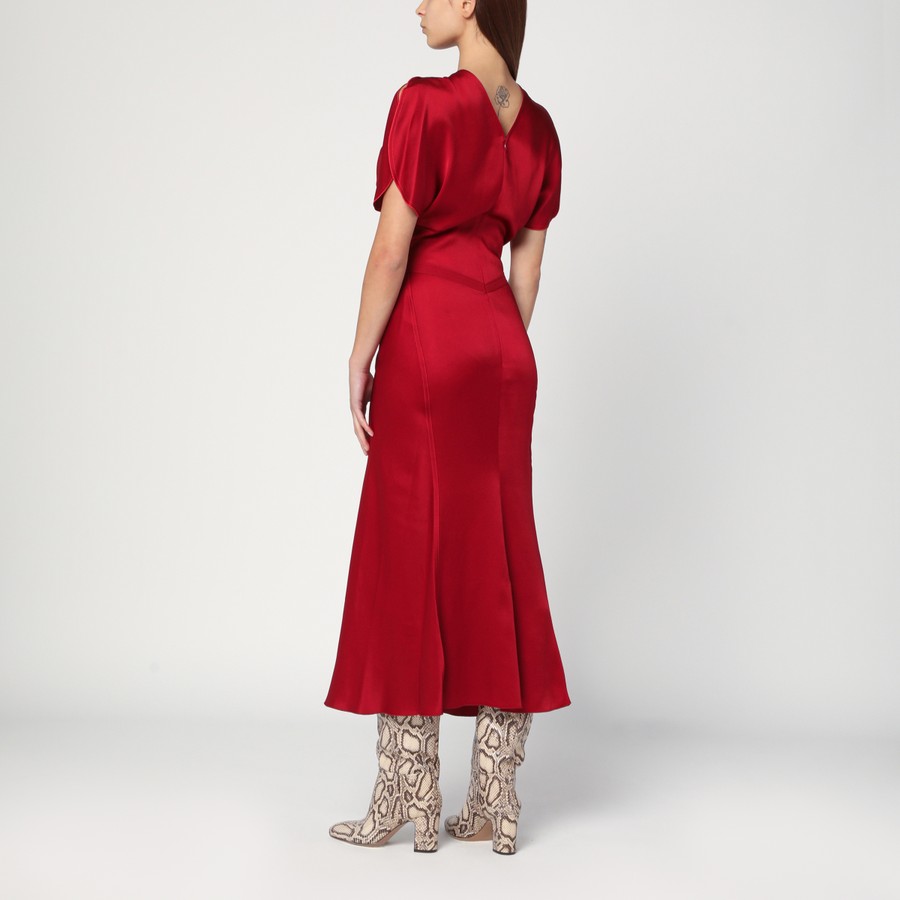 ワンピースその他 Victoria Beckham Fuchsia pink midi dress with gathered waist Victoria Beckham Fuchsia pink midi dress with gathered waist