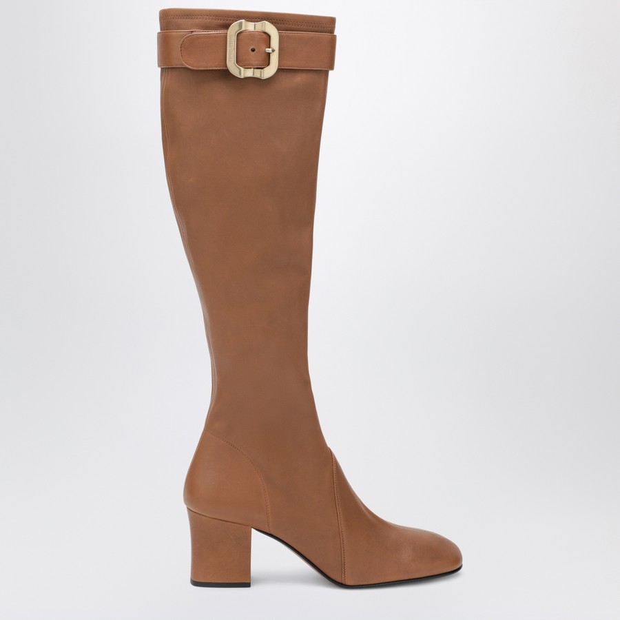 Miu Miu Caramel nappa boots with buckle | TheDoubleF