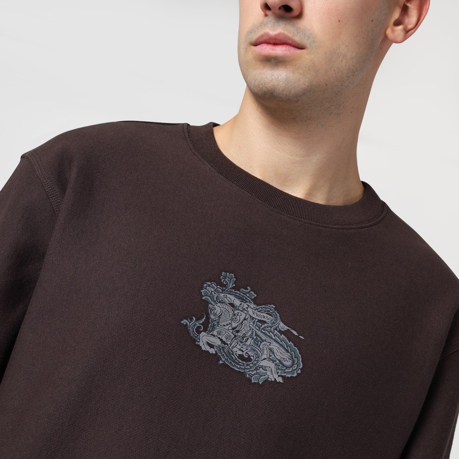 Burberry Brown crewneck sweatshirt with logo | TheDoubleF