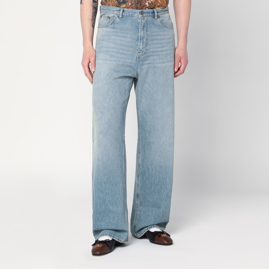 Valentino Light blue jeans with washed effect | TheDoubleF Valentino Light blue jeans with washed effect | TheDoubleF