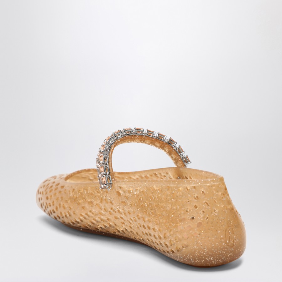 シューズ・サンダルその他 Jimmy Choo The Jelly transparent beige ballet flats with cry Jimmy Choo The Jelly transparent beige ballet flats with